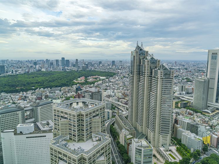 東京都庁と新宿の街並み（新宿区）