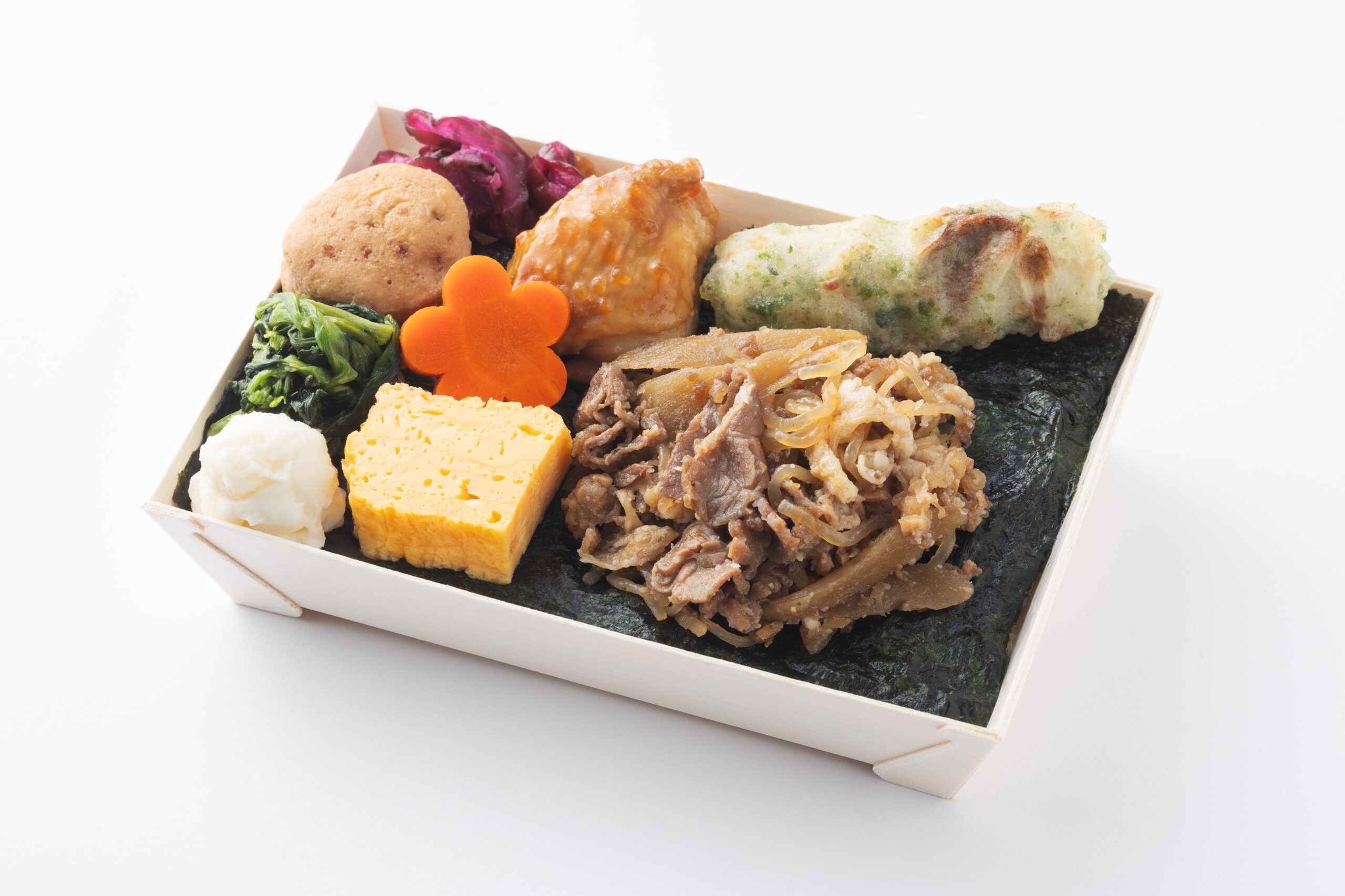 山椒香る牛しぐれ煮と鶏照り焼き重