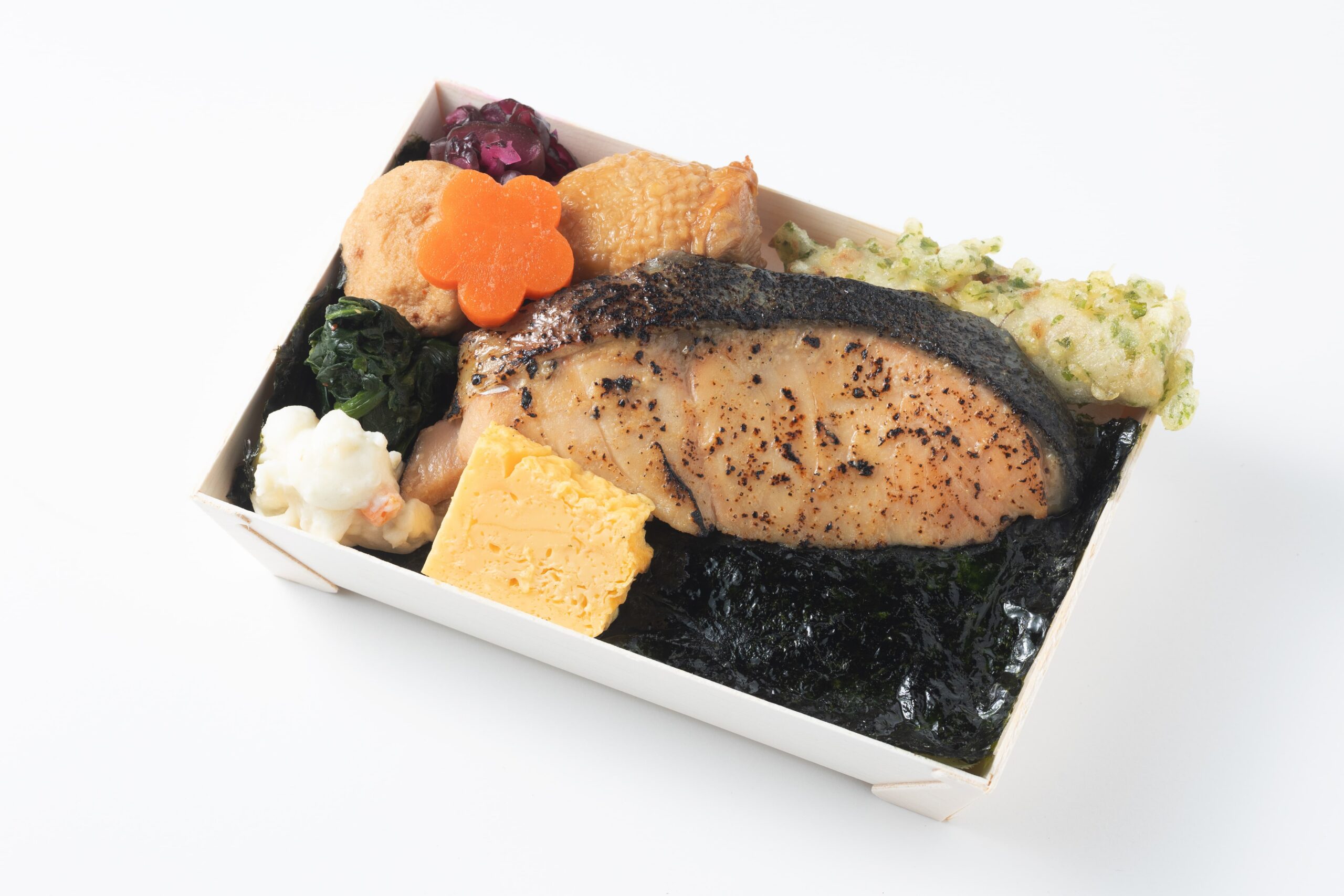 西京味噌漬け熟成鮭と鶏照り焼き重