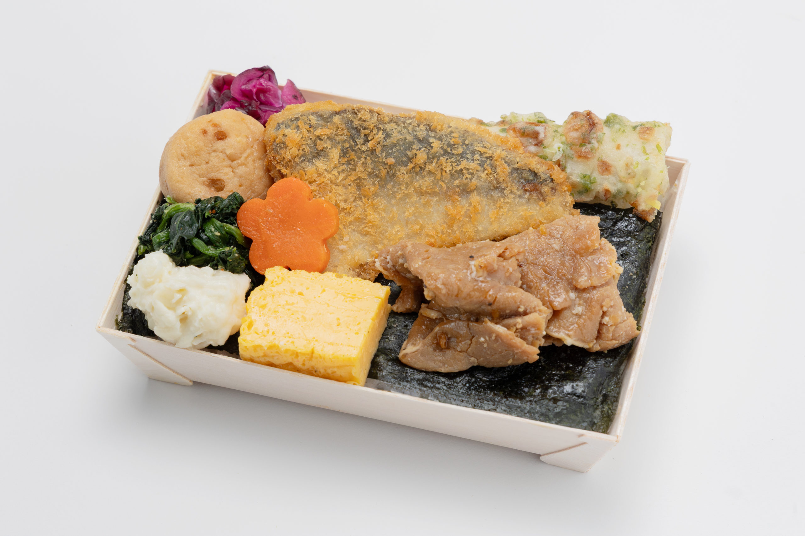 常磐沖産ふっくら極上アジフライと豚ロース生姜焼き重