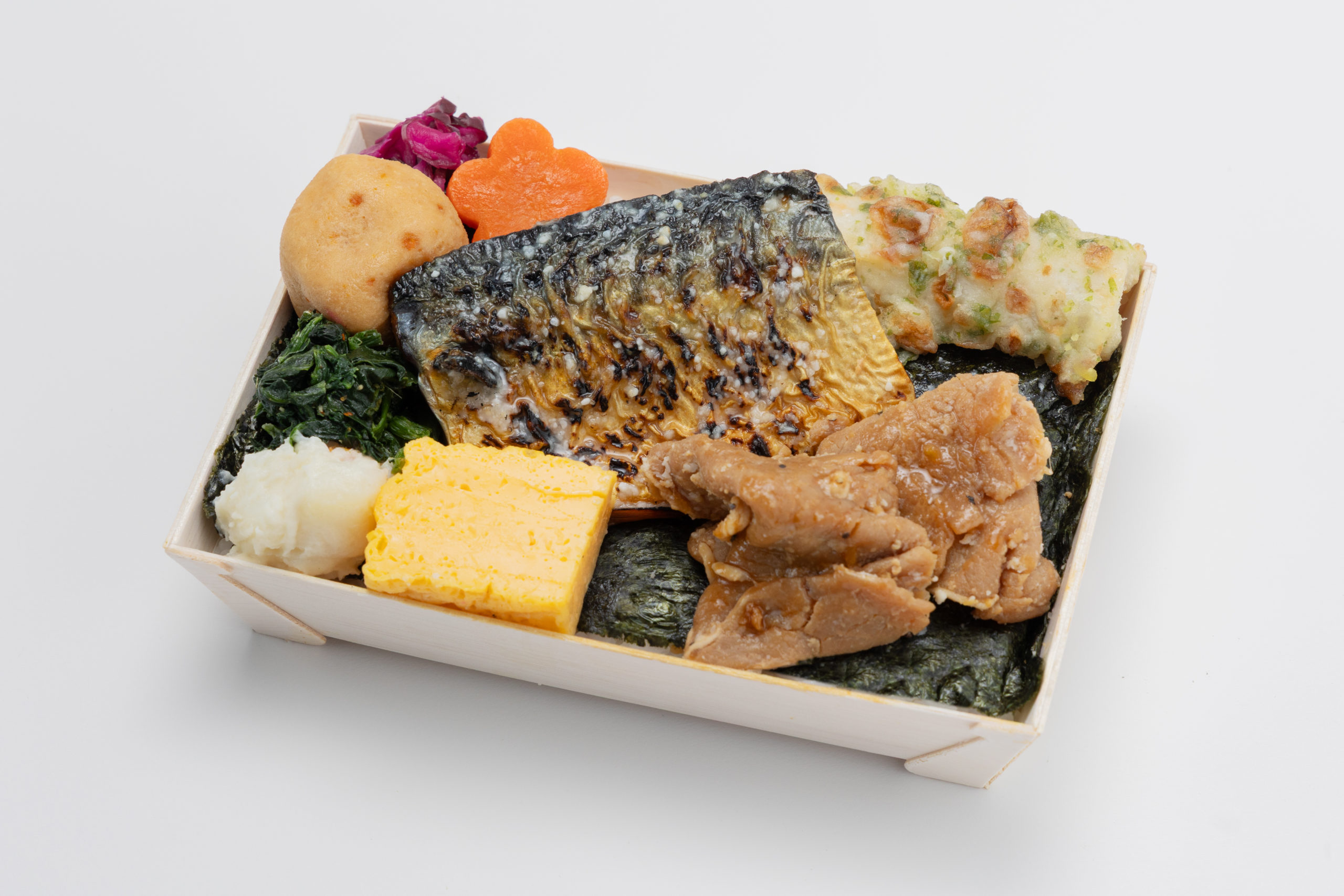 トロサバ塩麴漬け込み焼きと豚ロース生姜焼き重